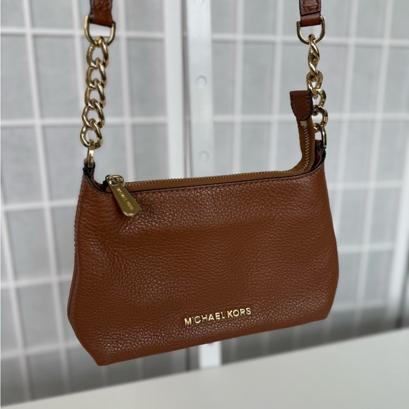 Michael Kors Tan Leather Crossbody Bag - Picture 1 of 8